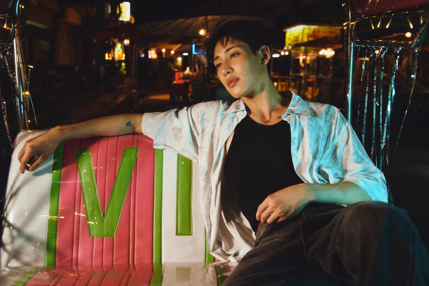 BamBam on a TukTuk
